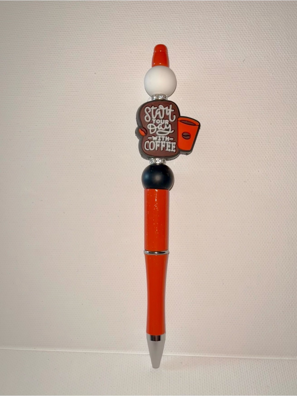 Start Your Day with Coffee Orange Decorative Pen